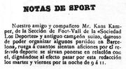 El anuncio publicado en Los Deportes